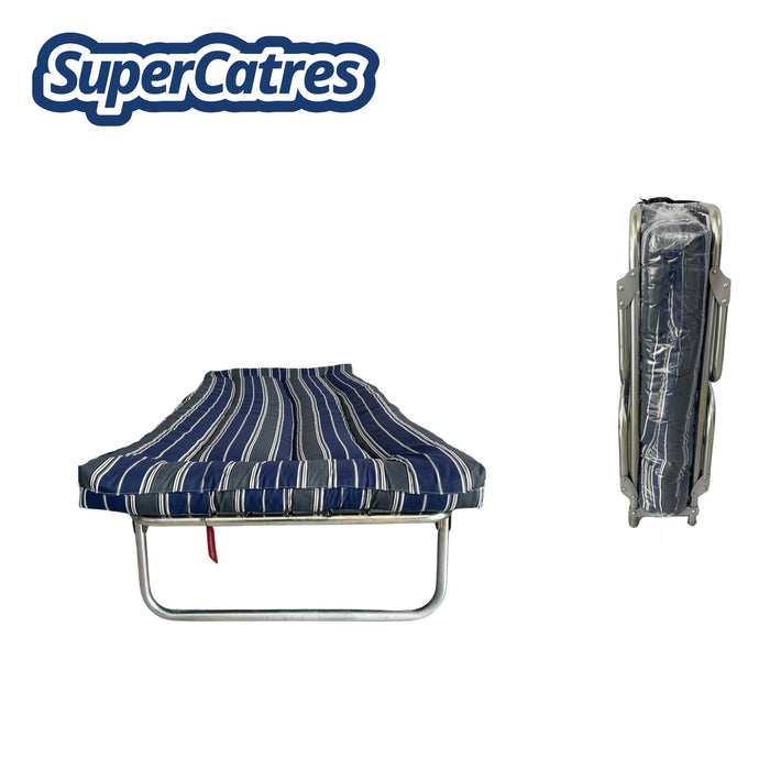 Catre Camastro compacto con colchoneta de borra de 8 cm SuperCatres - fácil de almacenar y transportar.
