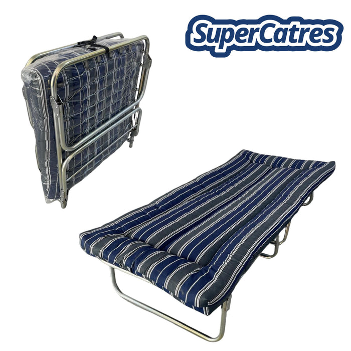 Catre Camastro plegable con colchoneta de borra de 8 cm SuperCatres - práctico y confortable.