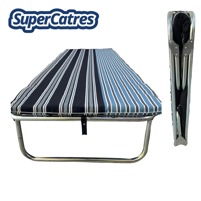 Catre Camastro Plus compacto con colchoneta de hule espuma de 4 cm SuperCatres - fácil de almacenar y transportar.