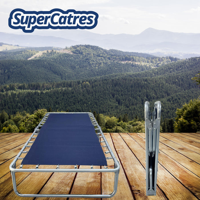 Catre de Lona XL en terraza rústica, ideal para relajación.