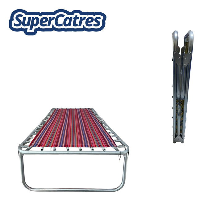 Catre plegable XL compacto de rafia SuperCatres - fácil de almacenar y transportar.
