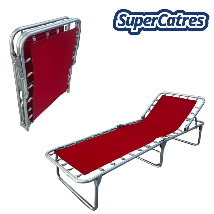 Catre Reclinable con medidas detalladas y respaldo ajustable.