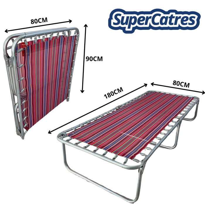 Dimensiones del catre XL de rafia SuperCatres - 180 x 80 x 37 cm.